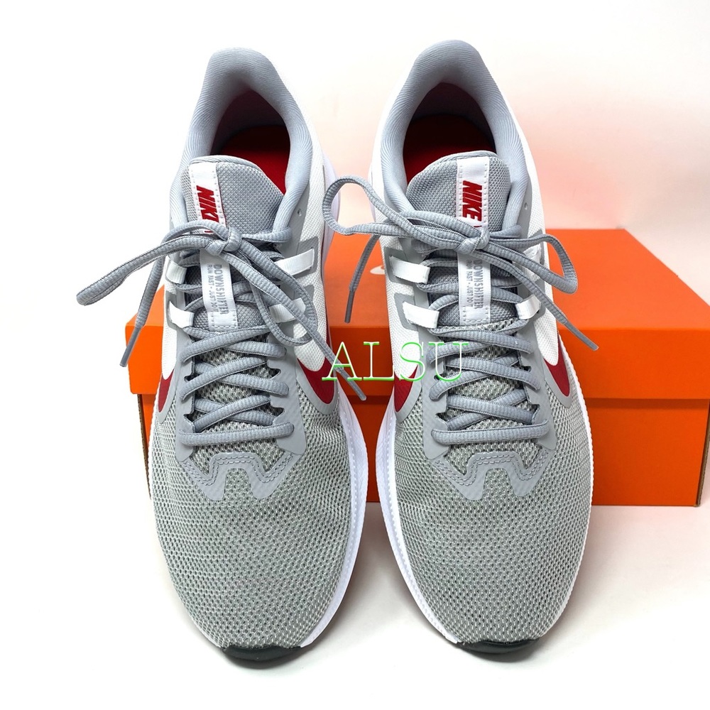 Nike Downshifter 9 Wolf Grey Canvas Men’s Sneakers - Picture 5 of 12